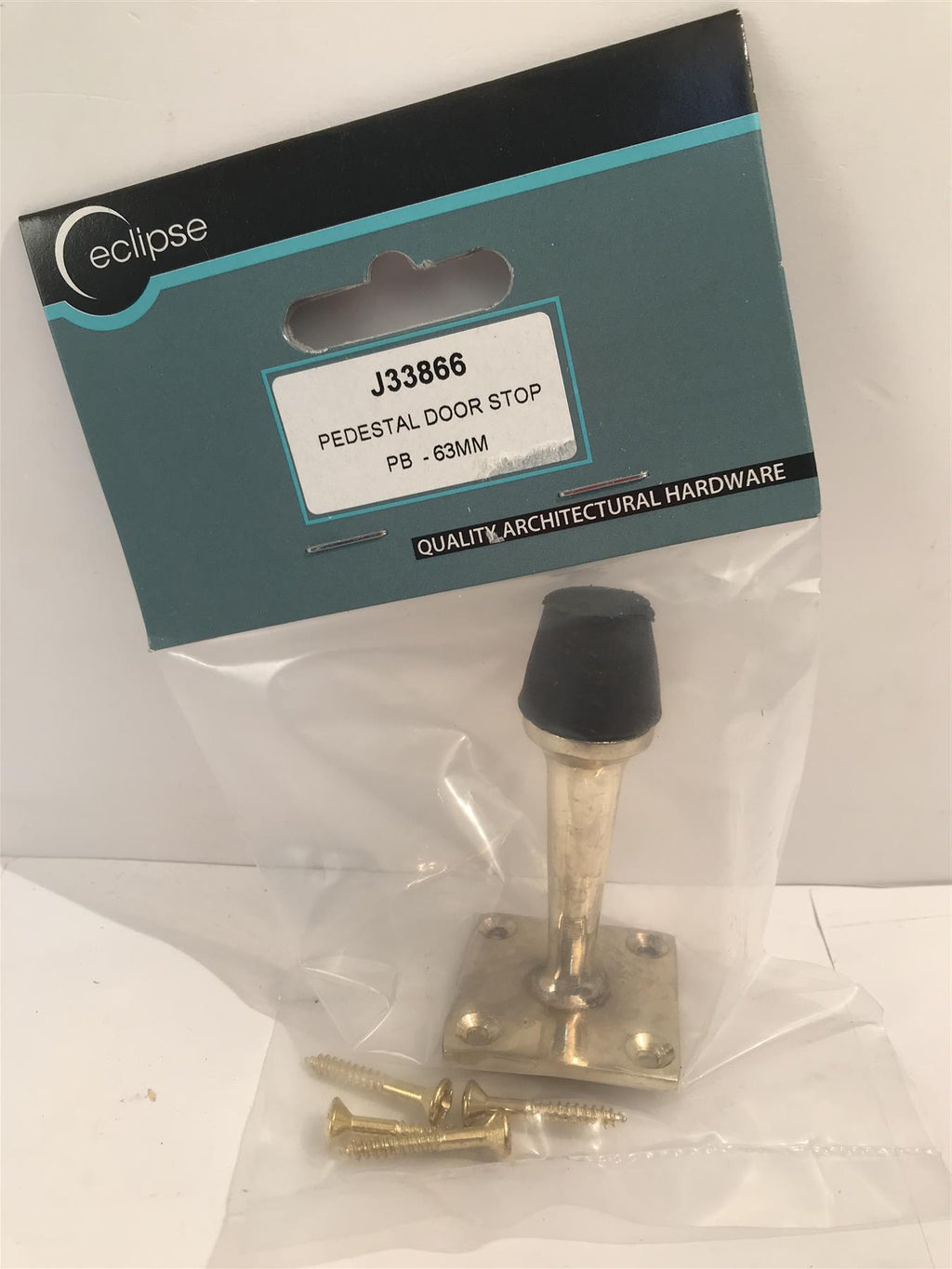 Eclipse Pedestal Door Stop Brass 63mm  J33866