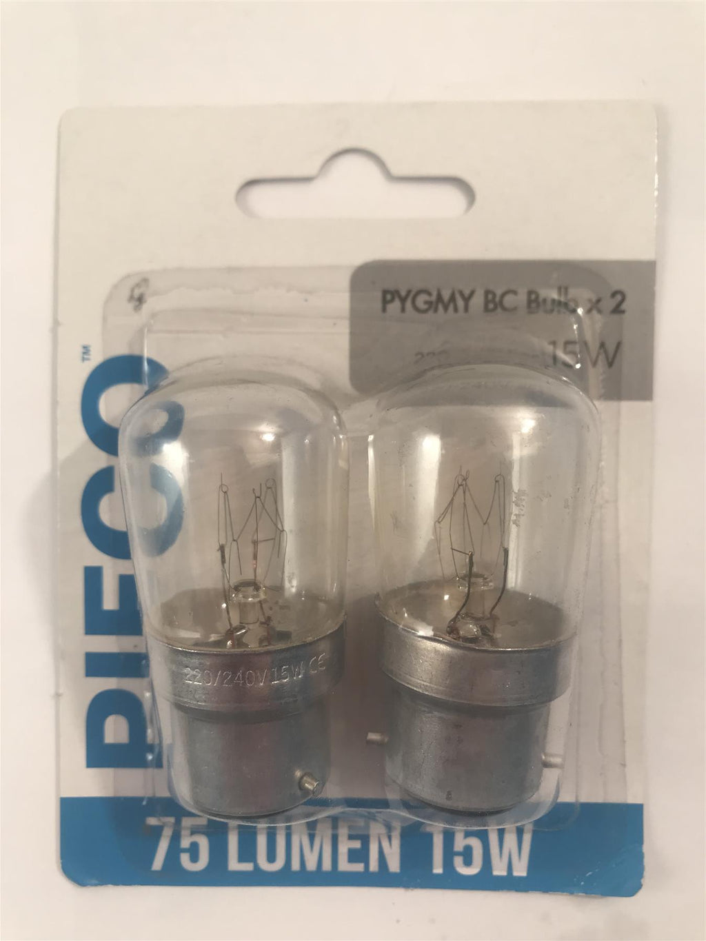 Pifco B22 Pygmy Bulb 15W 75lm (2 Pack) BLB1078
