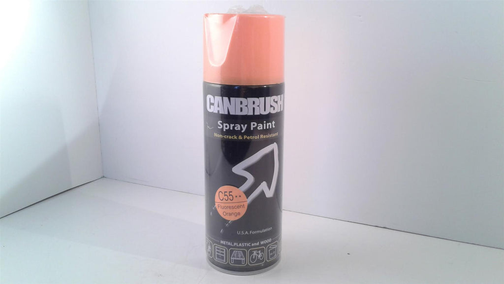 Canbrush Spray Paint C55 Fluorescent Orange for metal, plastic and wood