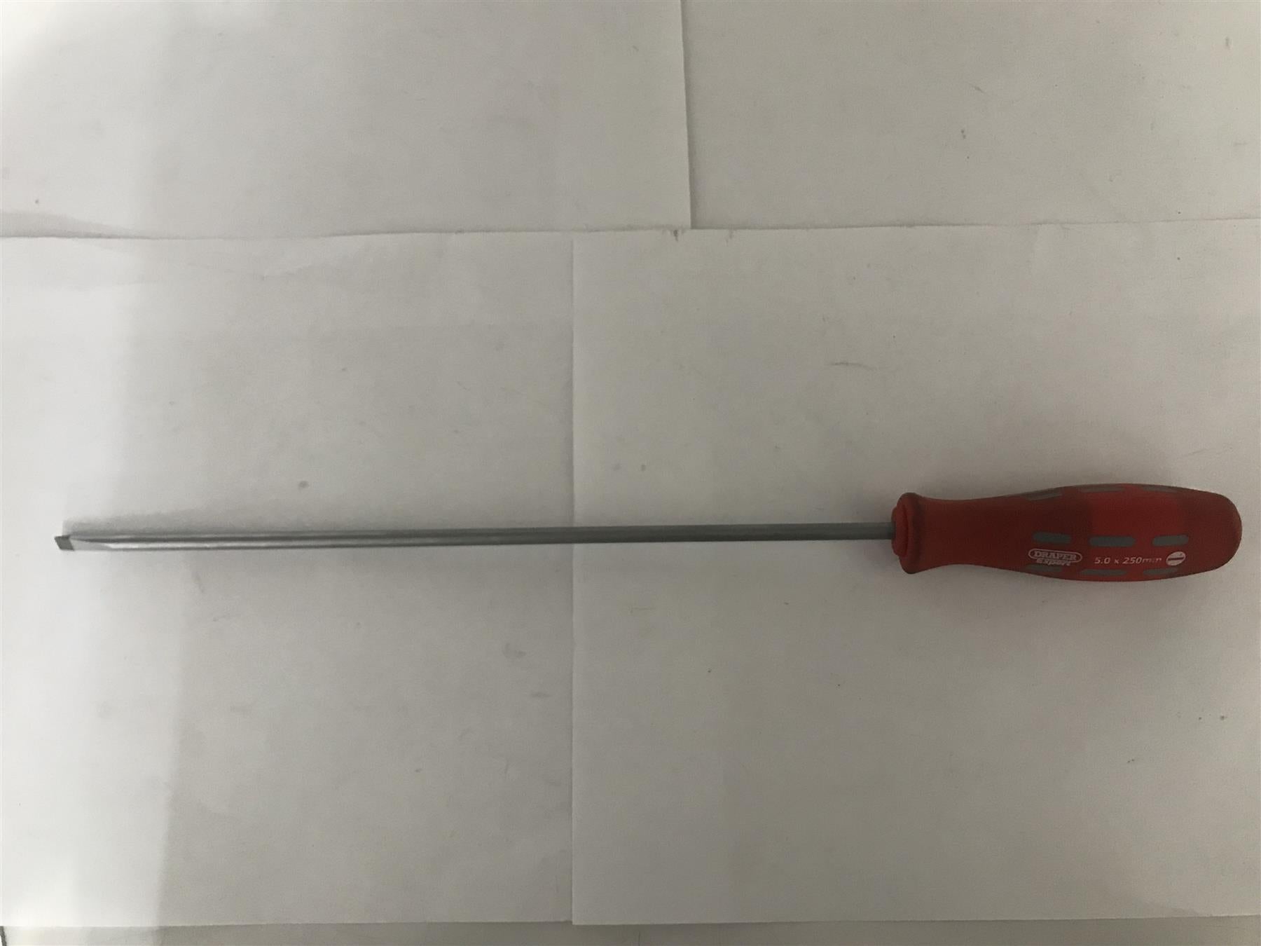 Draper 55498 Expert 5mm x 250mm Plain Slot Parallel Tip Long Screwdriver