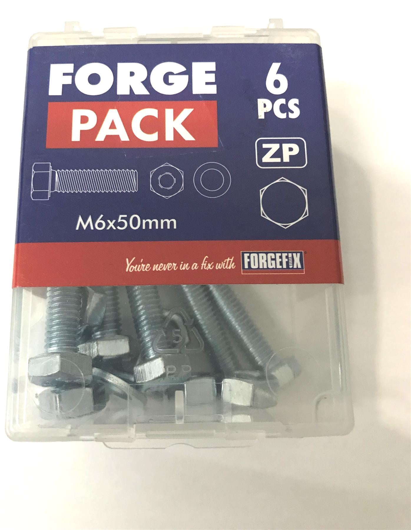 ForgeFix FPHBN650 High Tensile Set Screw ZP M6 x 50mm Forge Pack