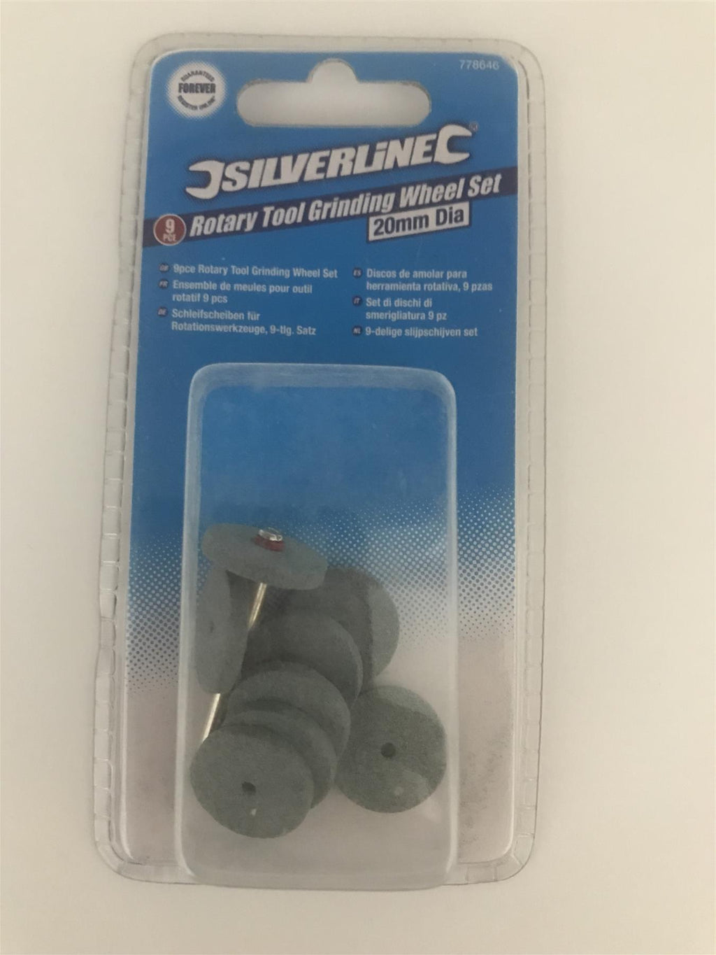 Silverline 9pc Rotary Tool Grinding Wheel Set 20mm Dia  778646