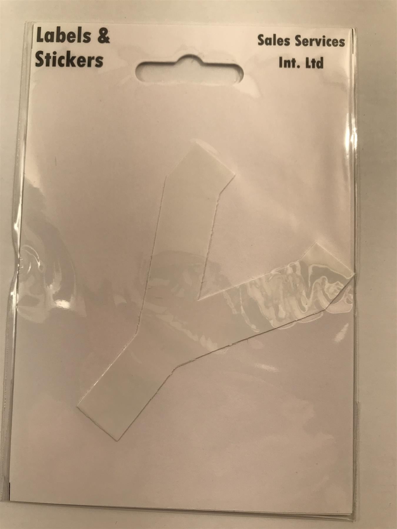White Letter Y Self  Adhesive Waterproof Sticker 8 x 6cm