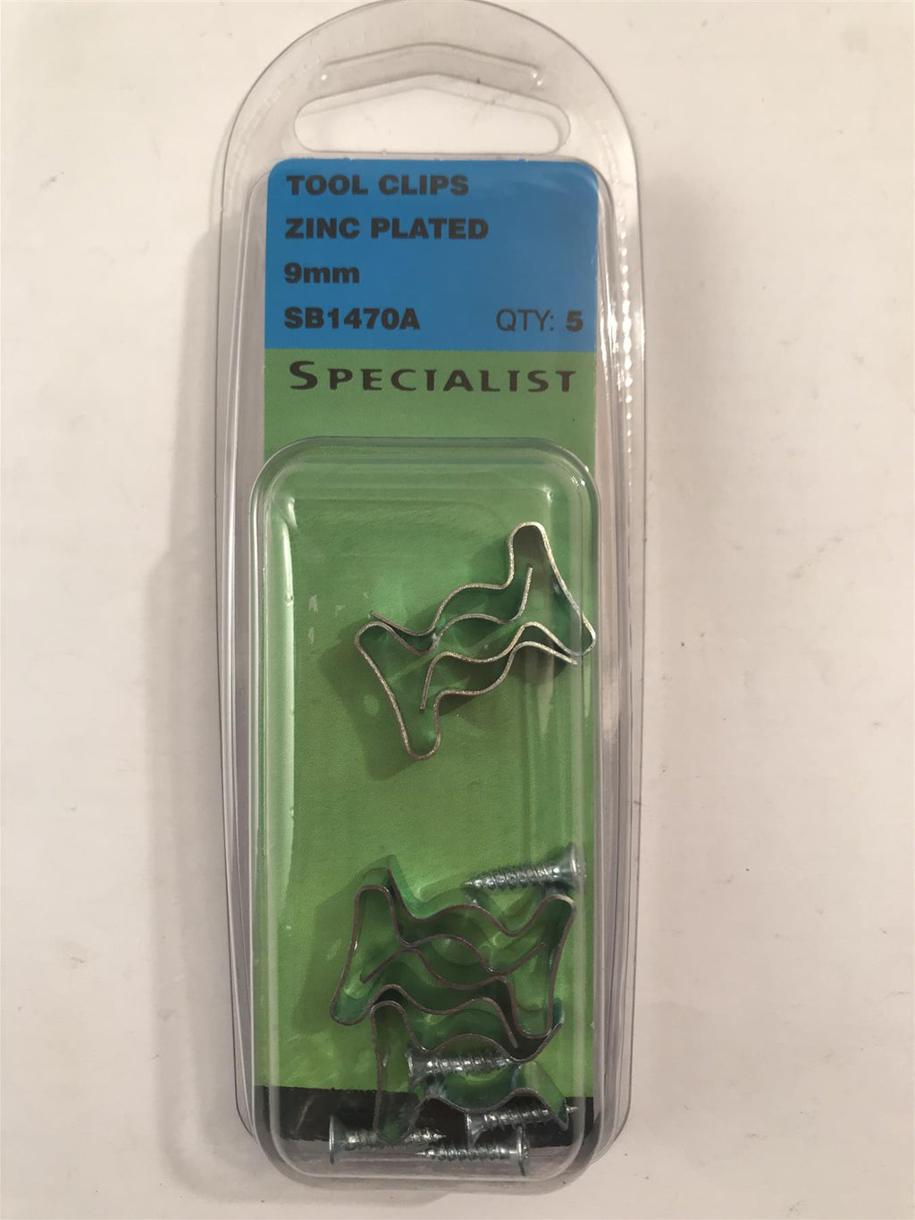 Specialist 9mm Zinc Plated Tool Clips  (5 Pack)  SB1470A