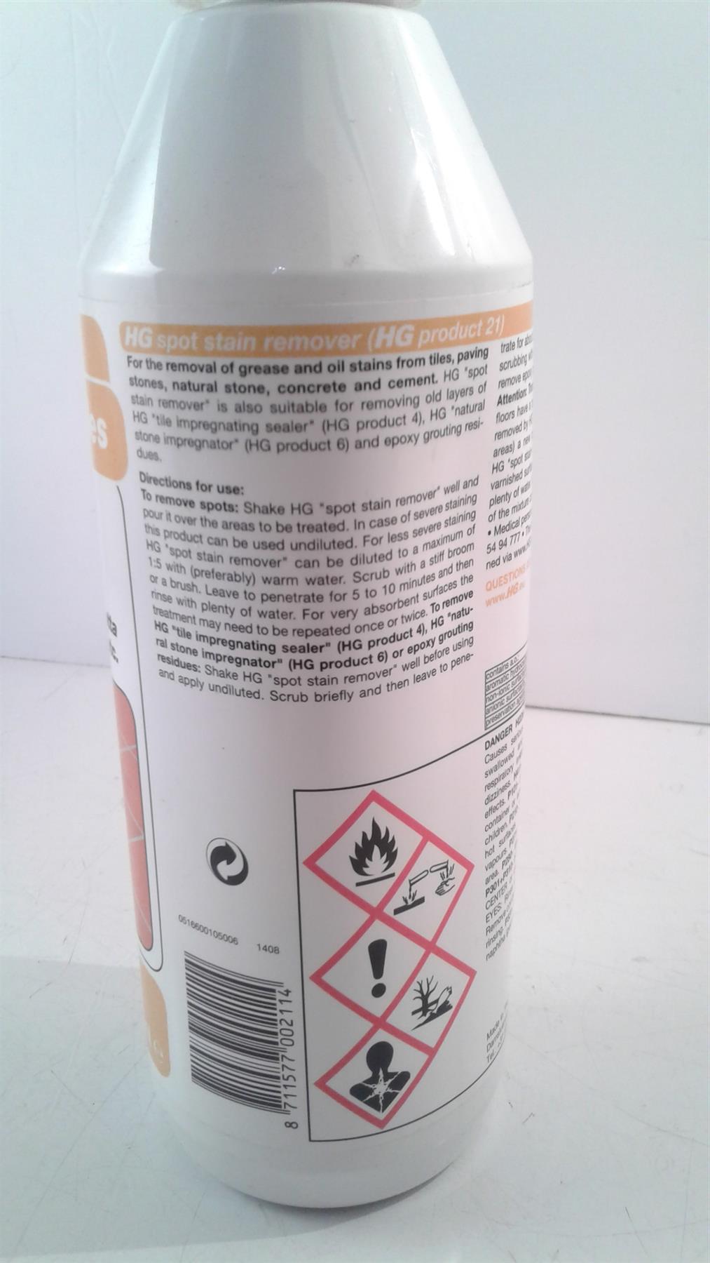 HG Spot Stain Remover - removes oil, grease, fat etc 500ml