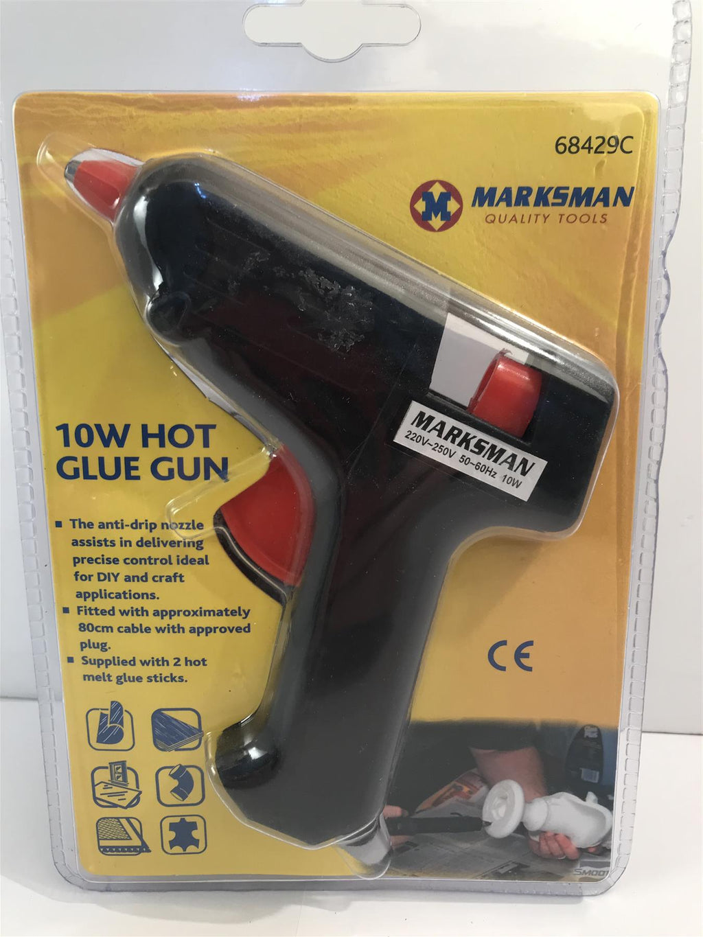 Marksman 10w Hot Glue Gun with Two Hot Melt Glue Sticks 68429C