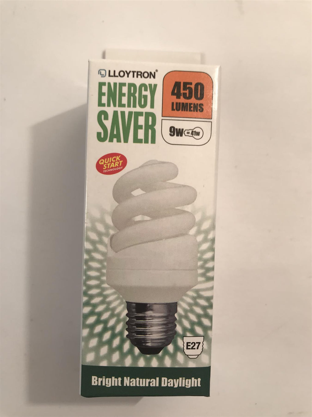 Lloytron  9W E27 450lm 5600k Spiral Energy Saver  Cool White  B309ELC