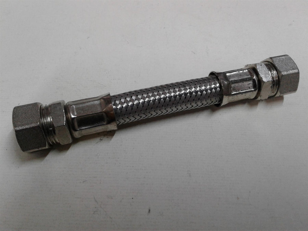 NEW 150MM FLEXI WATER TAP HOSE BRAIDED PIPE 15mmX15mm