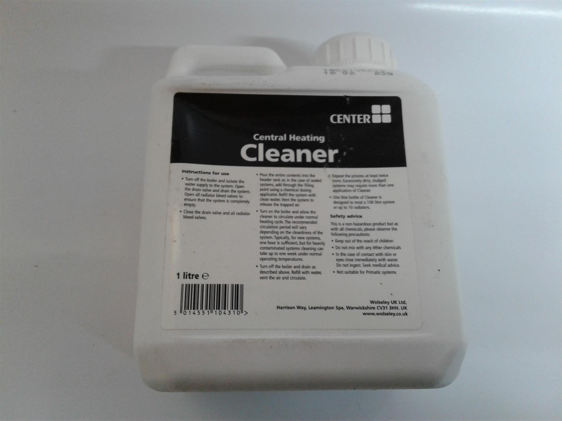 NEW PLUMB CENTER CENTRAL HEATING CLEANER 600005 1 LITRE