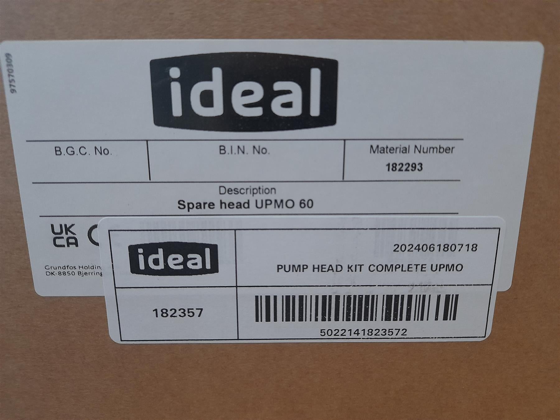 Grundfos Ideal 182357 Heating Pump Head Complete UPMO