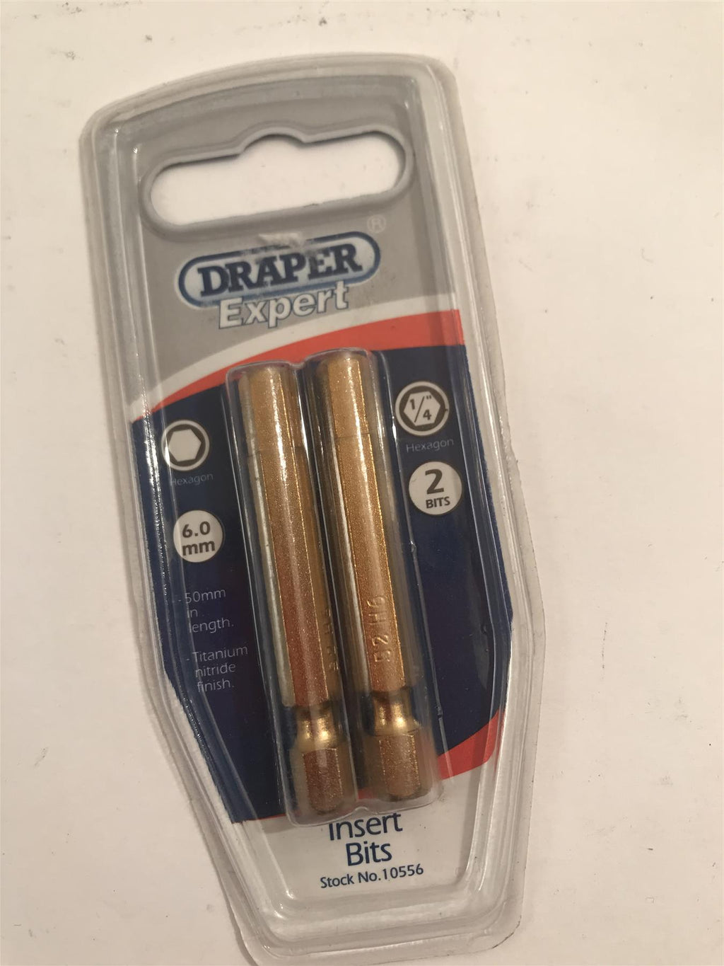 Draper Expert 1.5mm 6mm Hexagon Insert Bits (2 Pack) 10556