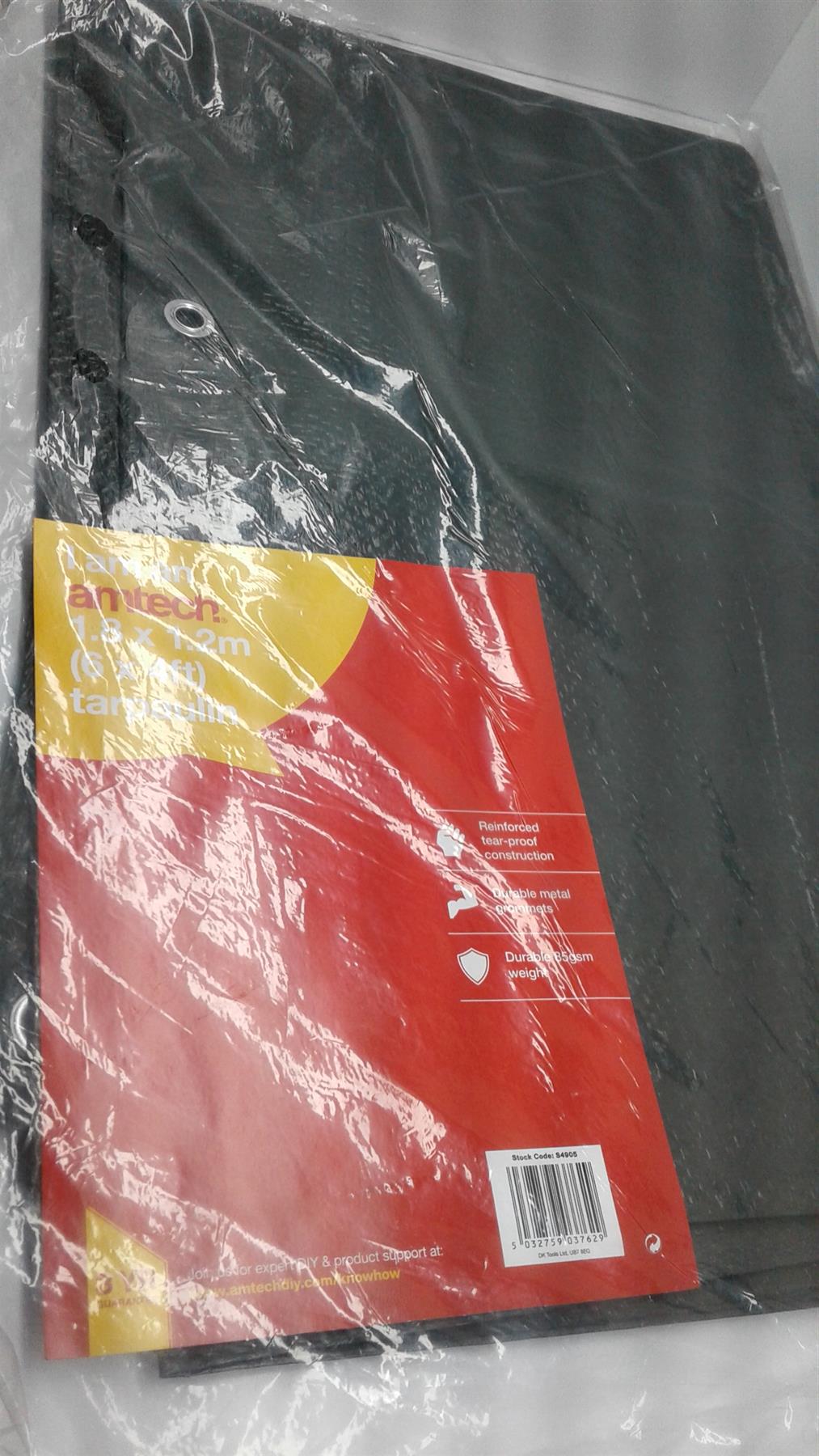 Heavy Duty Waterproof Strong Cover Ground Sheet 6' X 4' Tarpaulin - Green Amtech