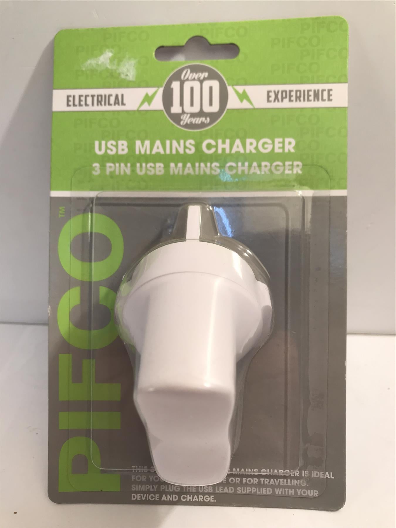 Pifco USB Mains Charger for one device   AVS1120
