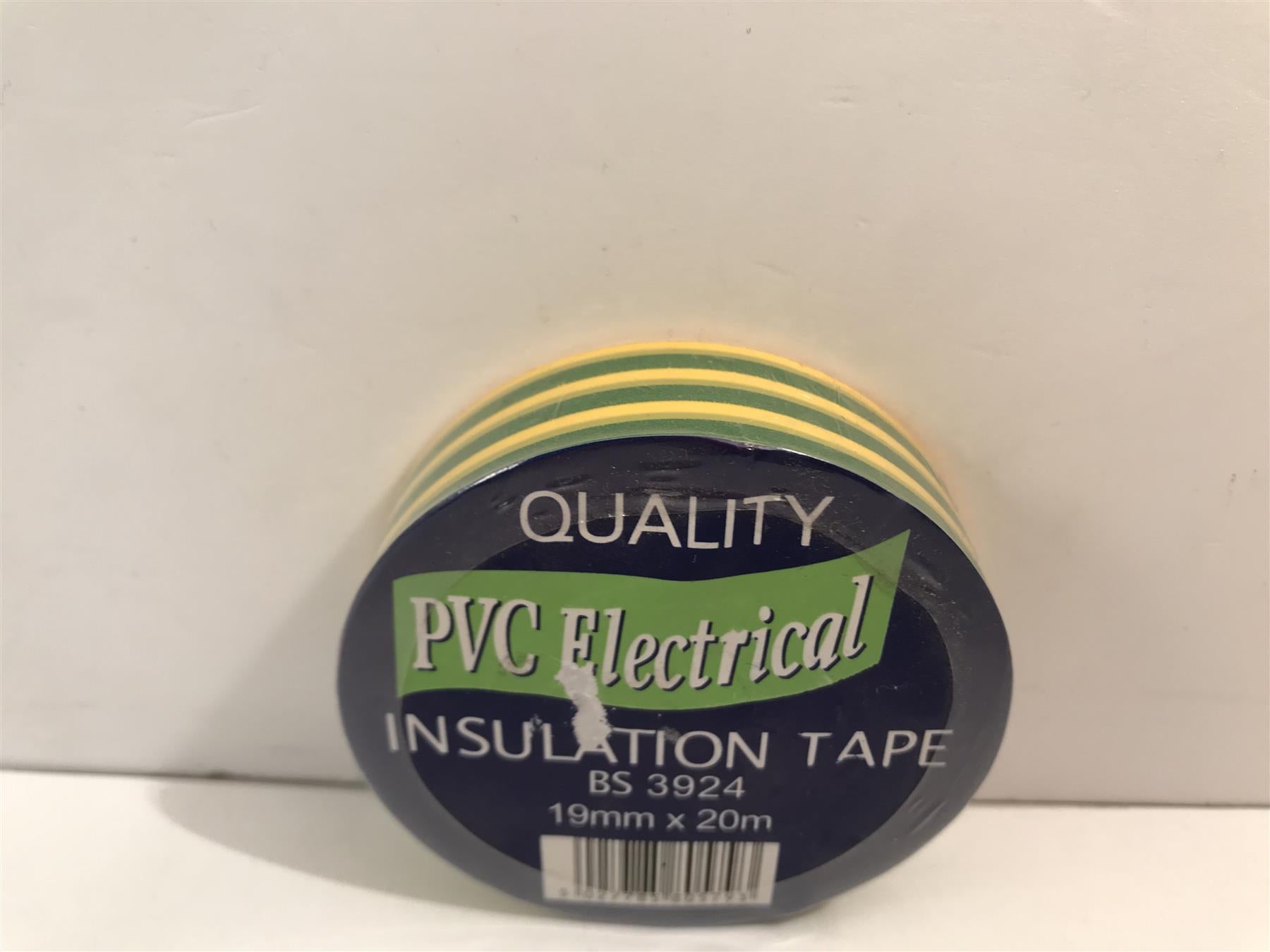 Quality Green/Yellow PVC Electrical Insulation Tape 19mm x 20m  BS3924
