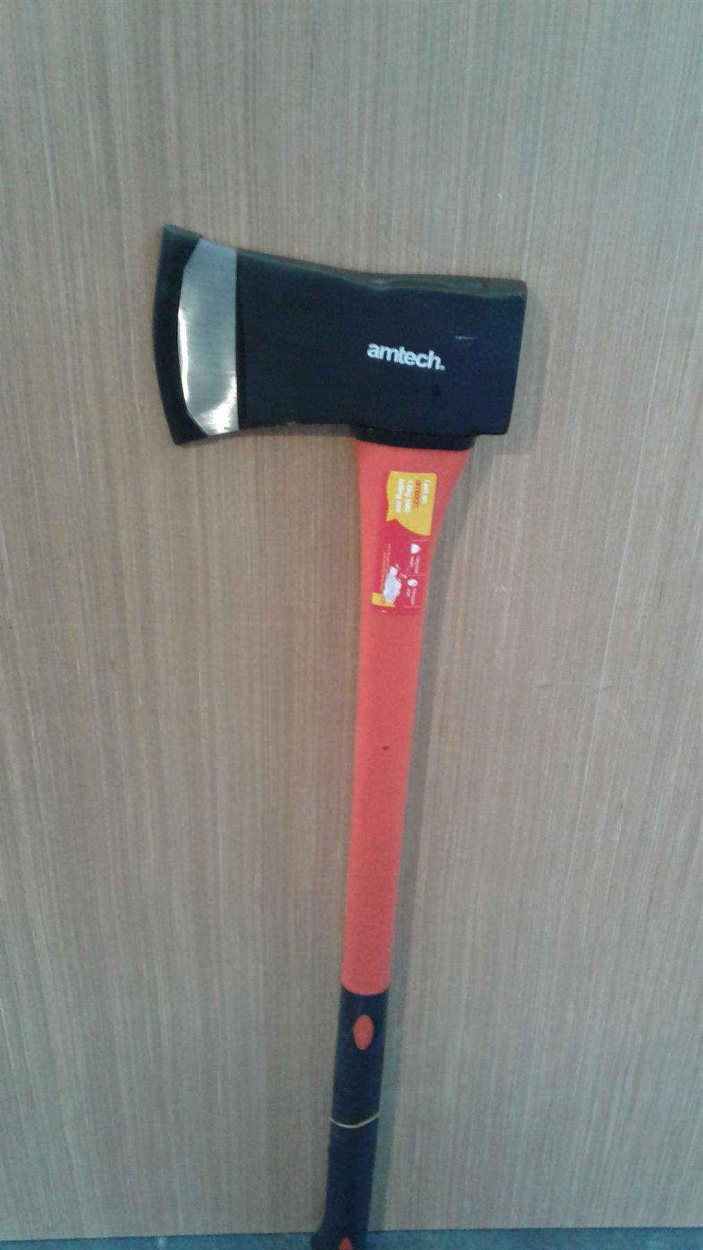 Amtech New 64oz Felling Axe - Fibreglass Shaft Garden Workshop Tool DIY