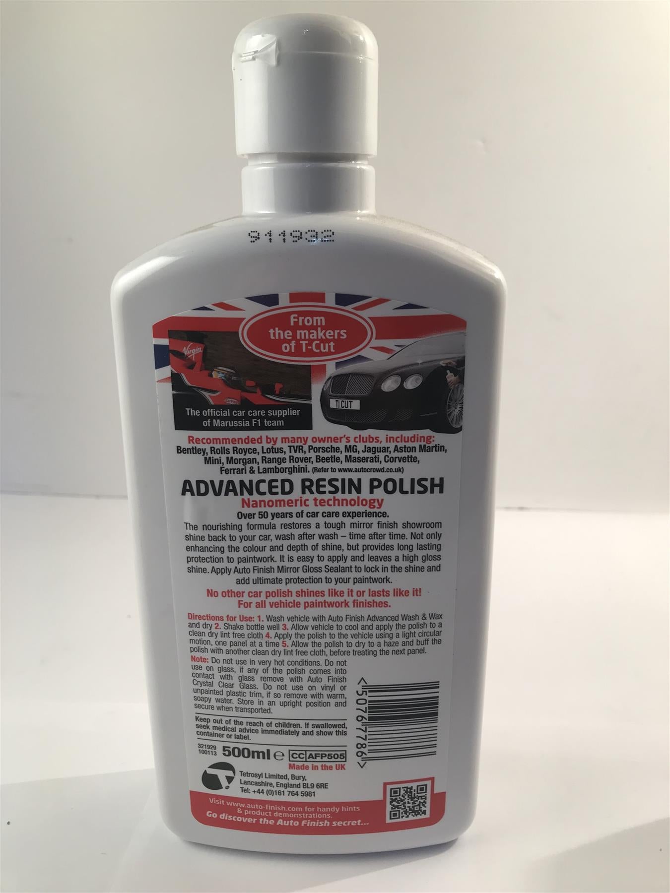 Car Plan Auto Finish Advanced Resin Polish 500ml AFP505
