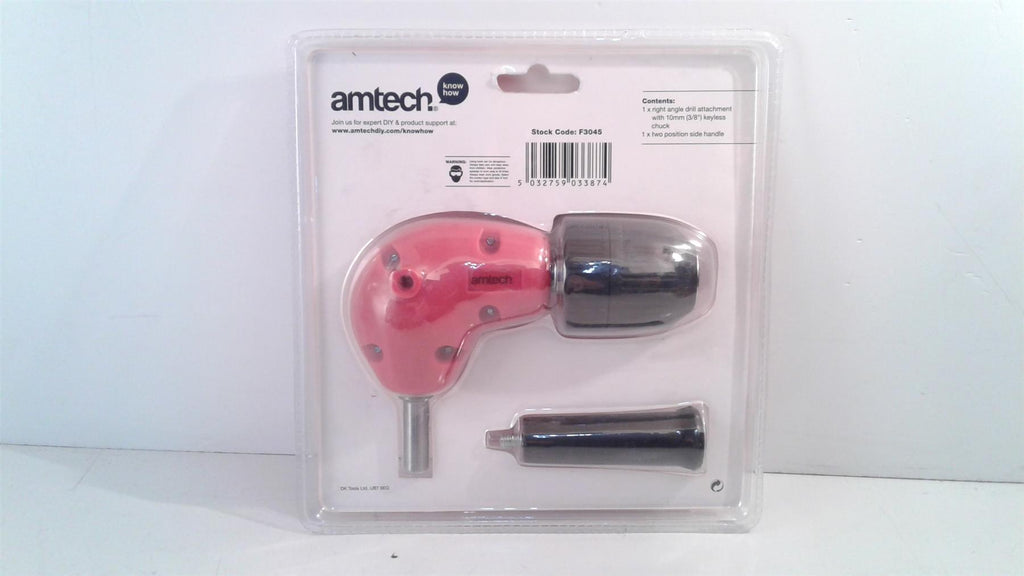3/8" Right Angle Drill Attachment  Keyless Chuck F3045