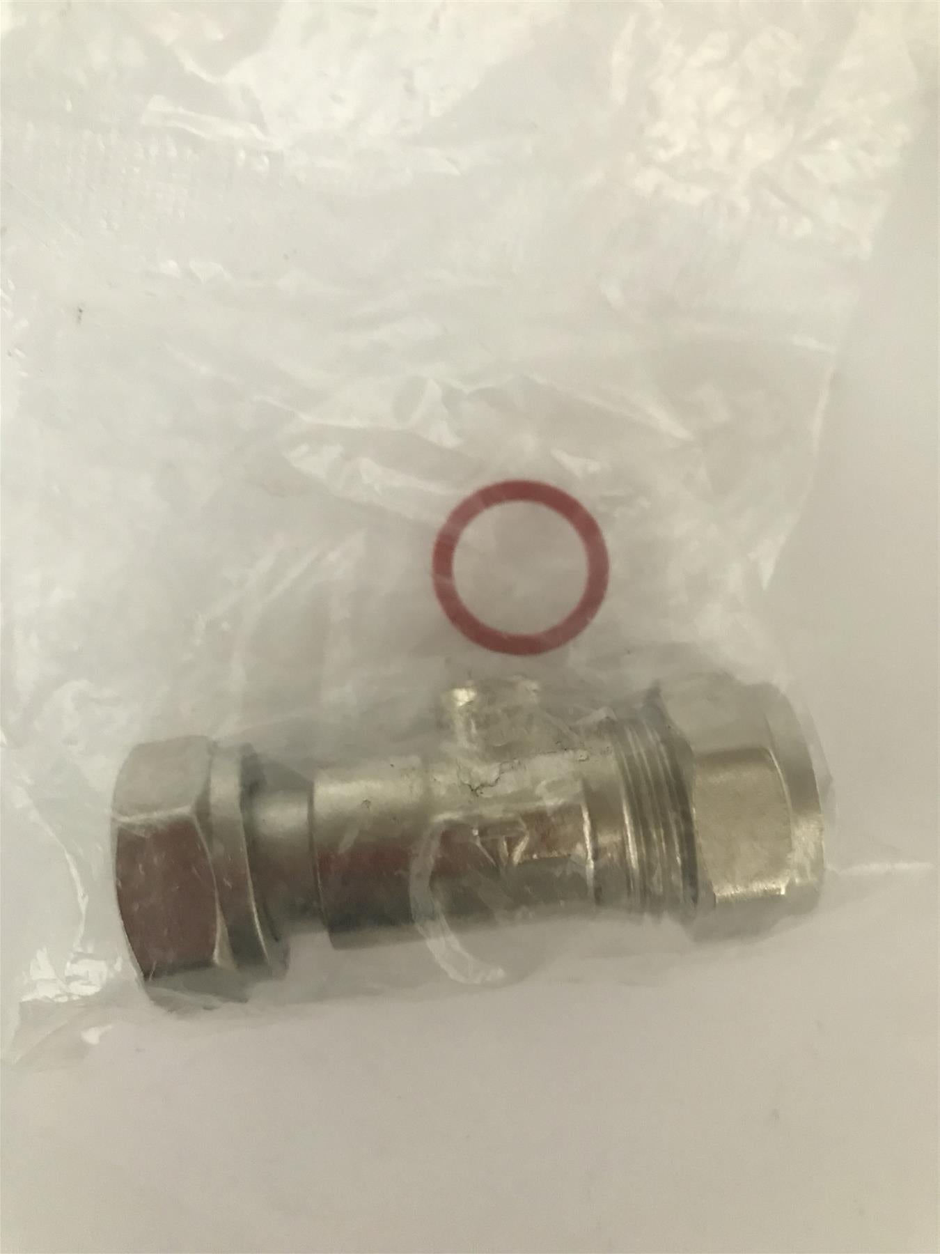 15mm Straight Service Isolator Valve Chrome