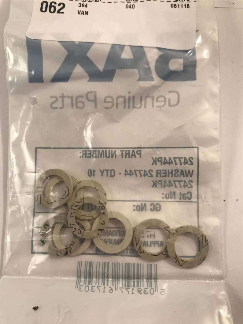 BAXI COMBI Instant HE 80 & 105 Boiler Sealing Washer (Pack of 20) 247744PK