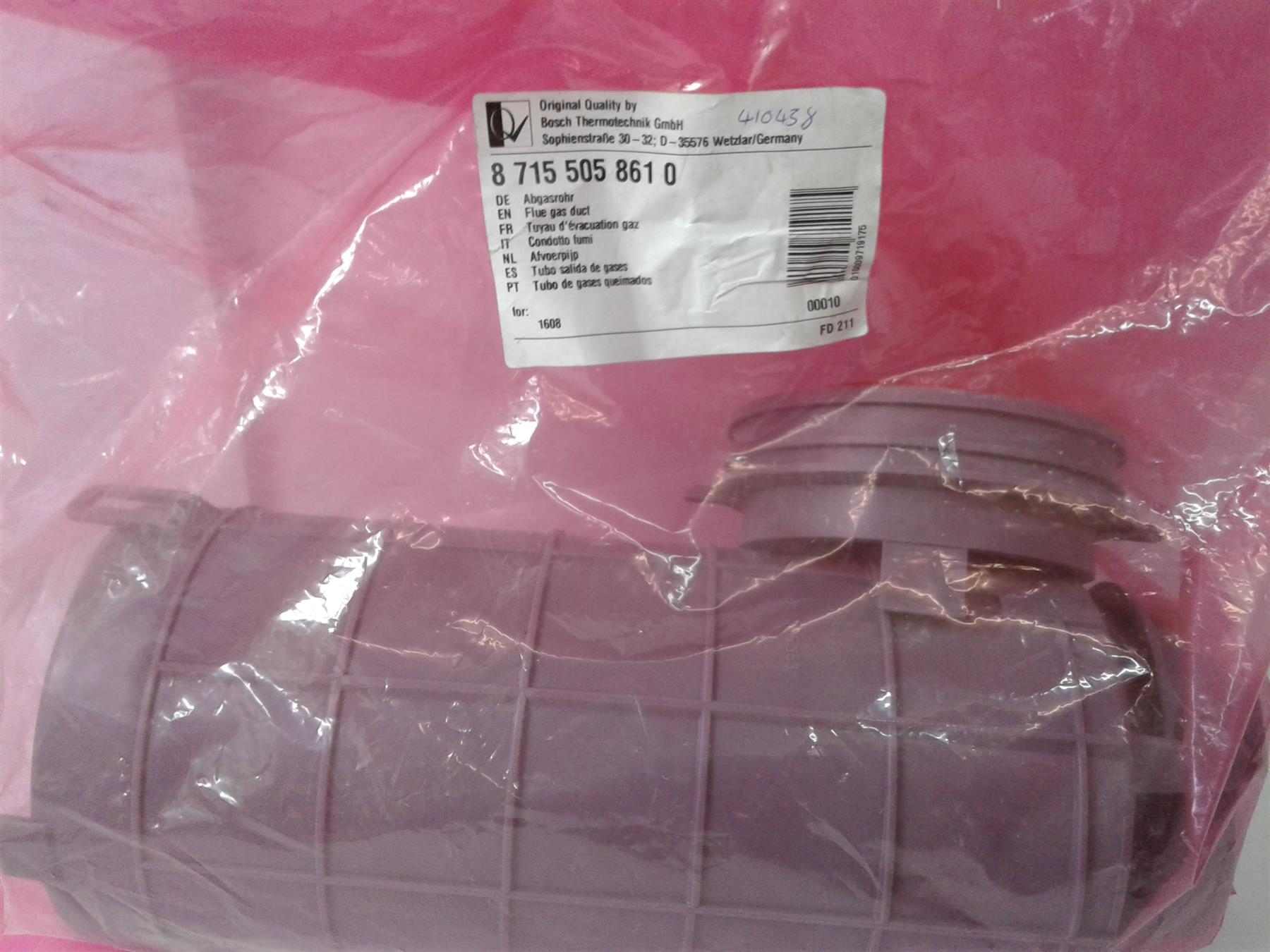 New Worcester Greenstar FLUE GAS DUCT 87155058610