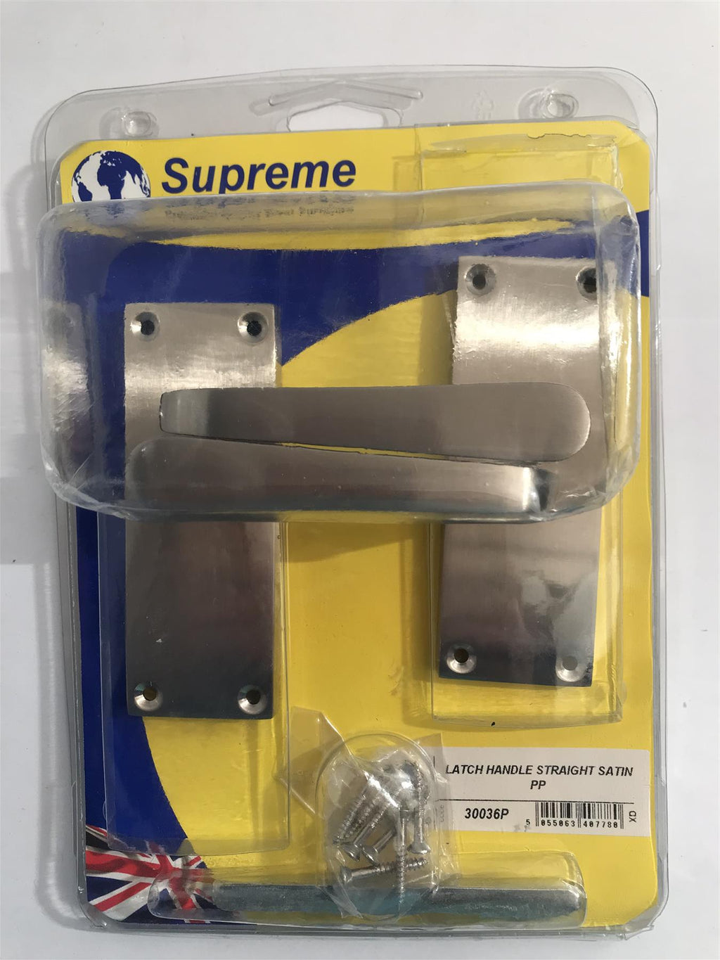 Supreme Latch Handle Straight Satin Finish  30036P
