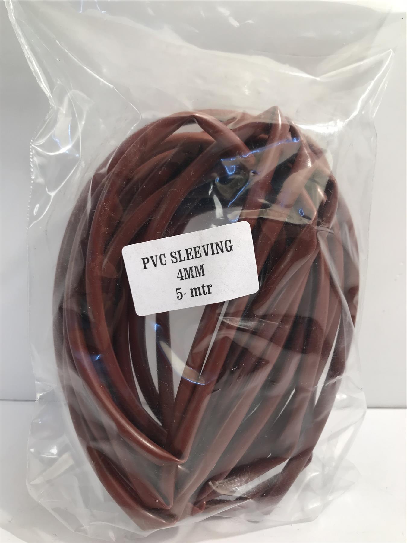 Brown PVC Sleeving 4mm x 5m