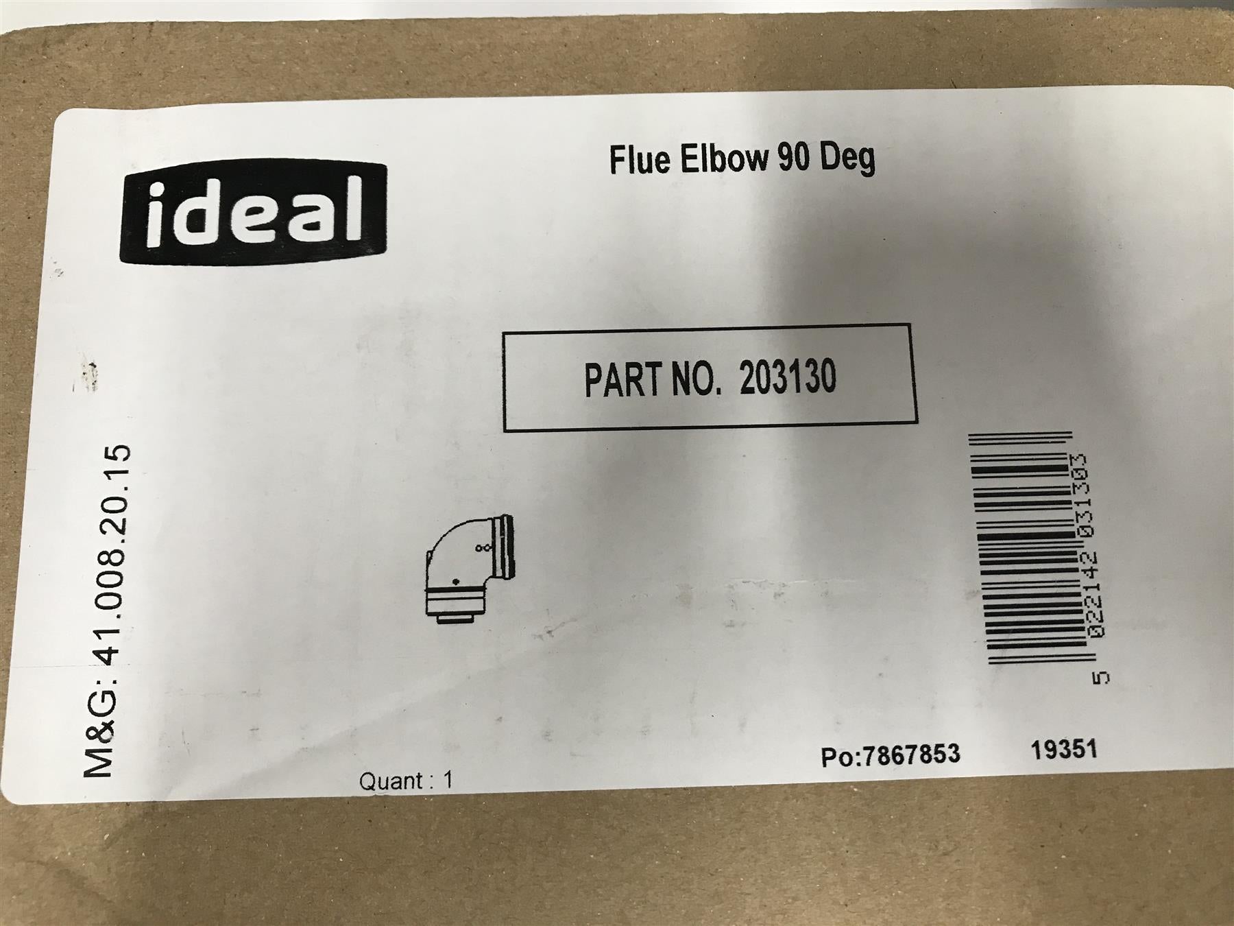 Ideal 90 Degree Flue Bend 203130