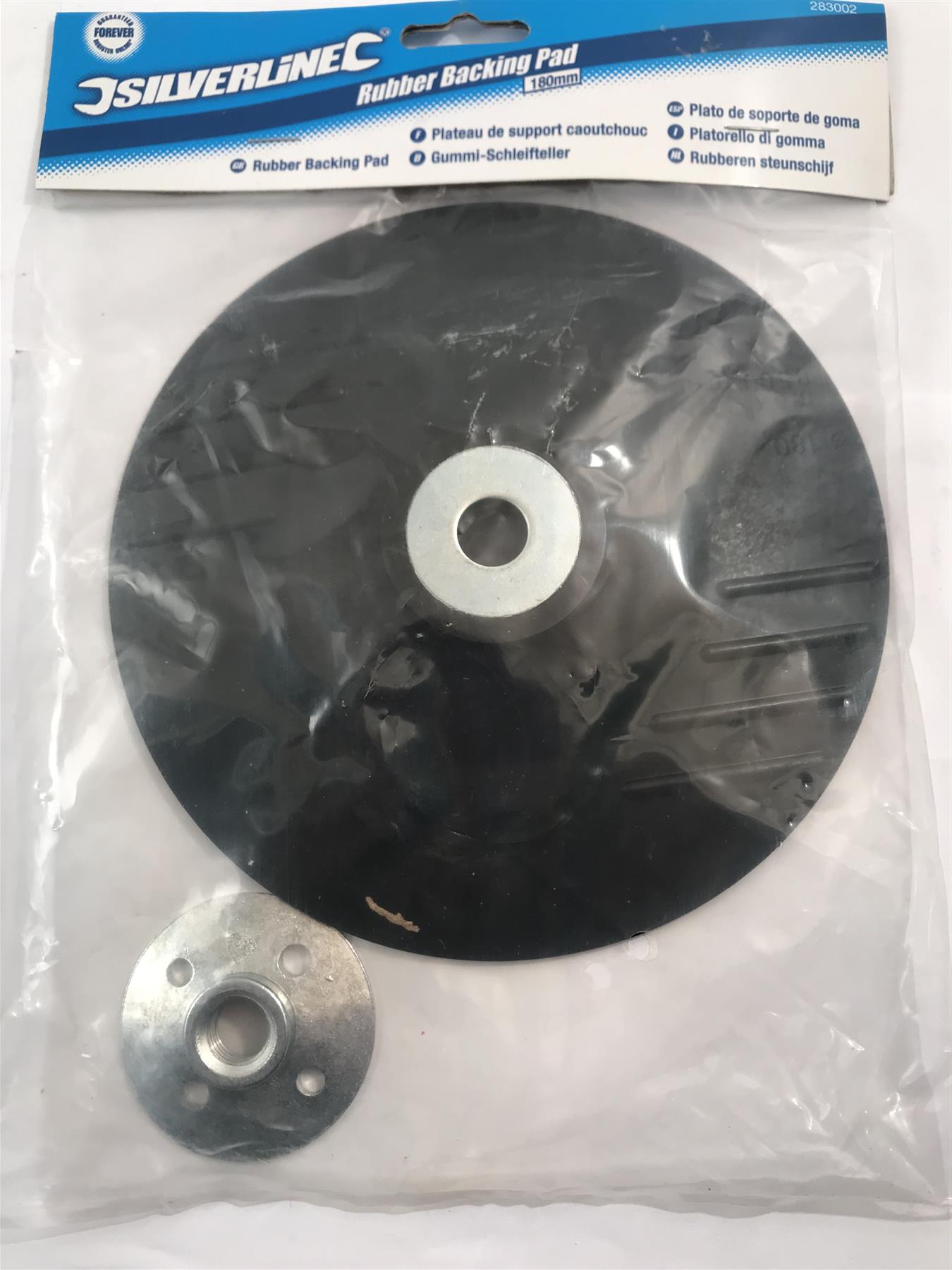 Silverline Rubber Backing Pad, 180mm 283002