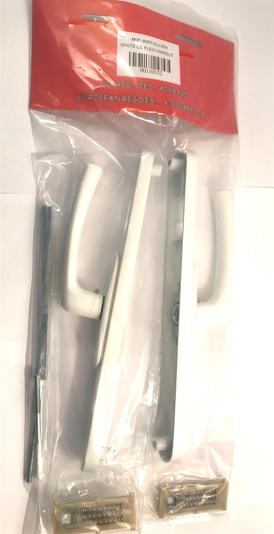 WP Flexi UPVC Repair Door Handle Set 92mm 68mm 62mm PZ WHITE