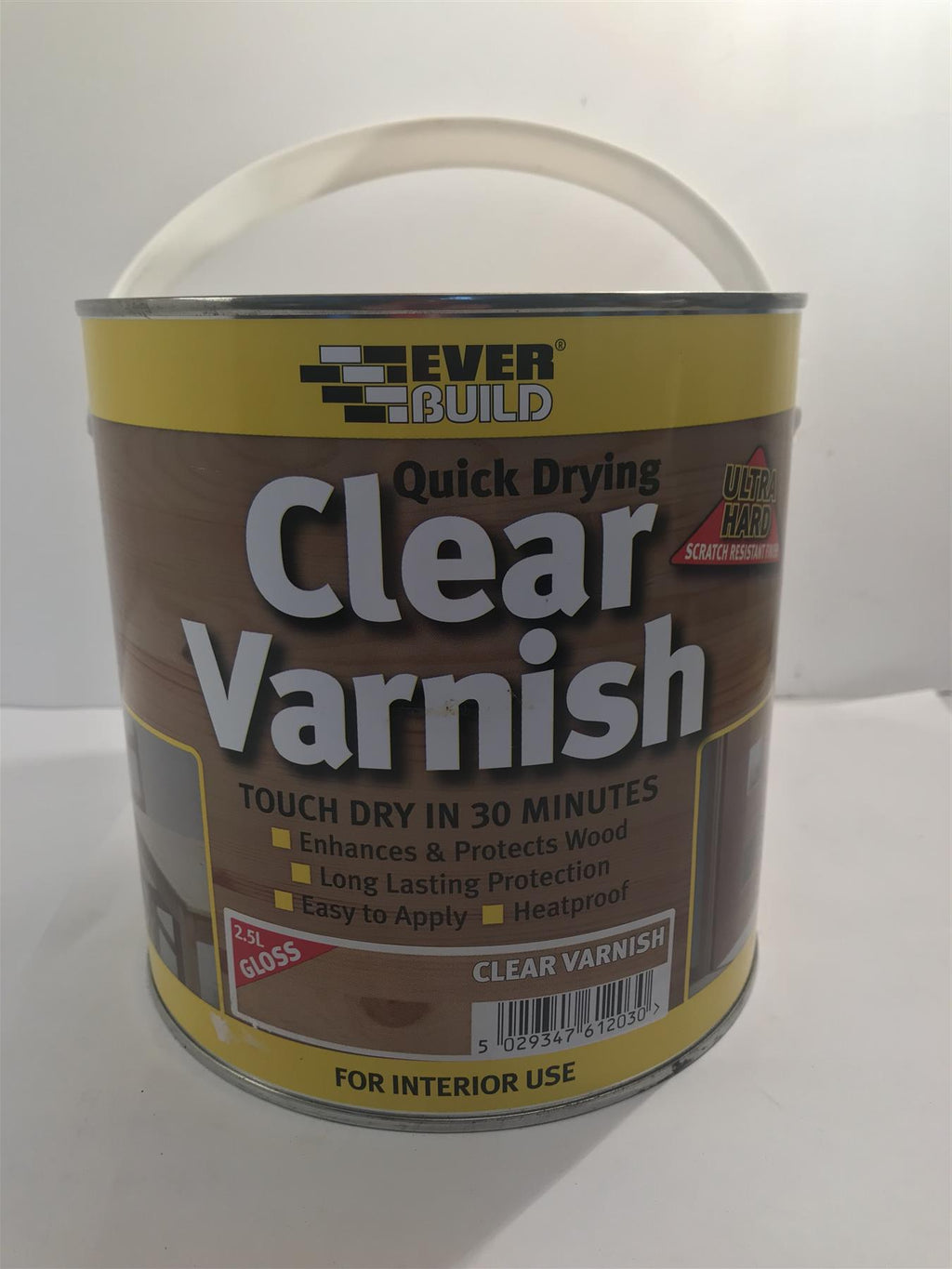 EVERBUILD QUICK DRYING CLEAR GLOSS VARNISH 2.5 LITRE