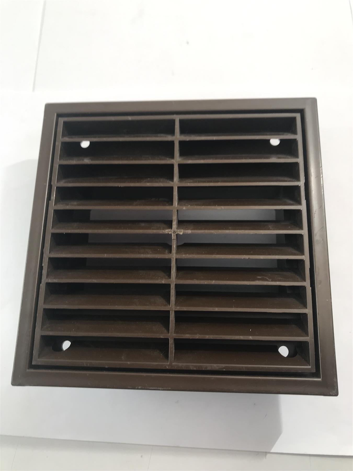 Brown Vent Grille 140mm External,  115mm x 60mm Rectangular Rear Spigot