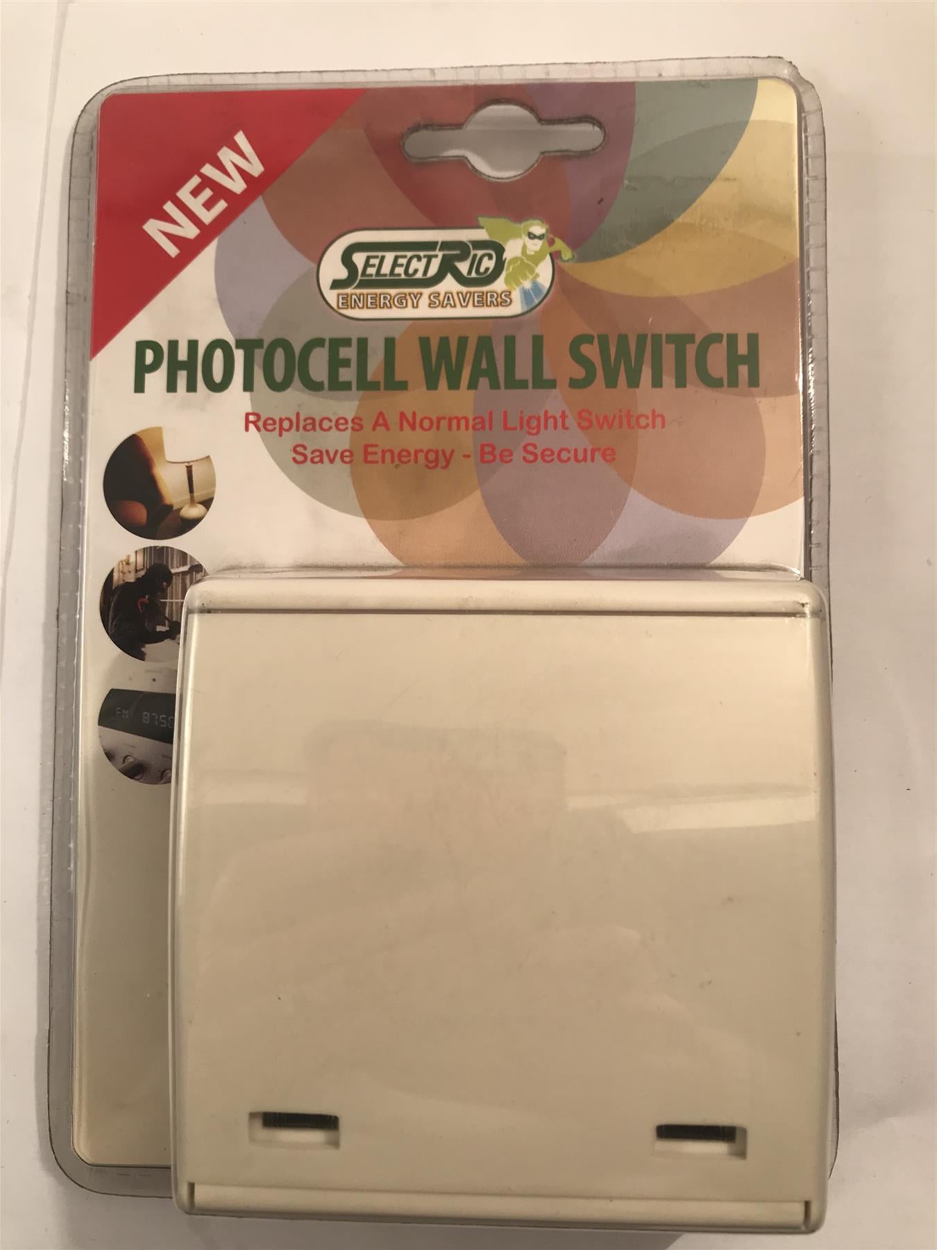 Selectric Energy Saver Photocell Wall Switch 1-8hr adjustable on/off time EWS-PC