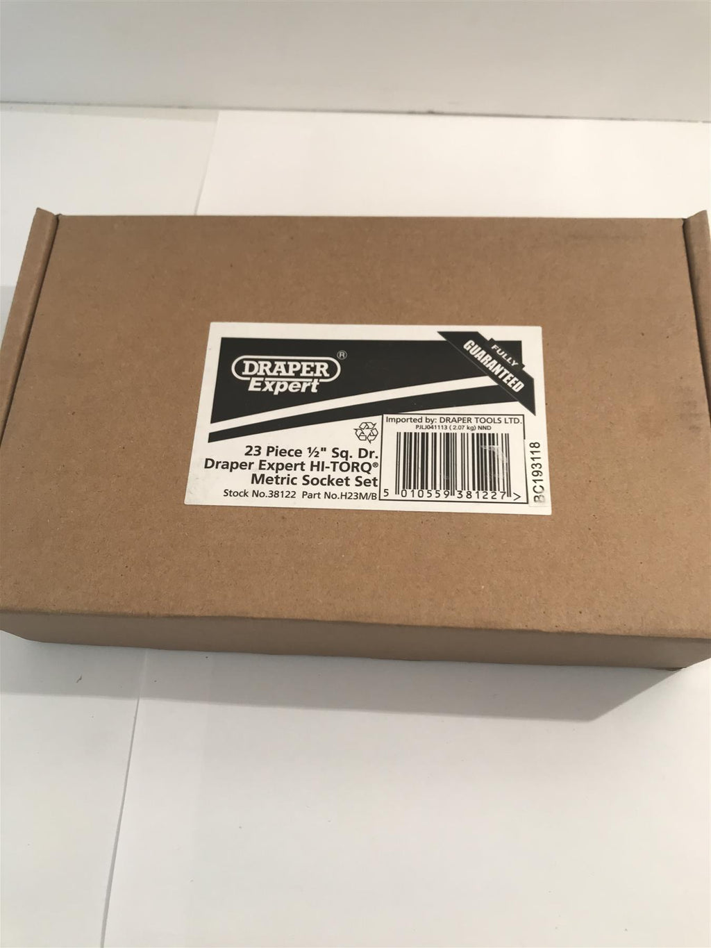 Draper 38122 H23M/B Expert 23 Pce 1/2" Sq. Dr. Metric Hi-Torq Sockets