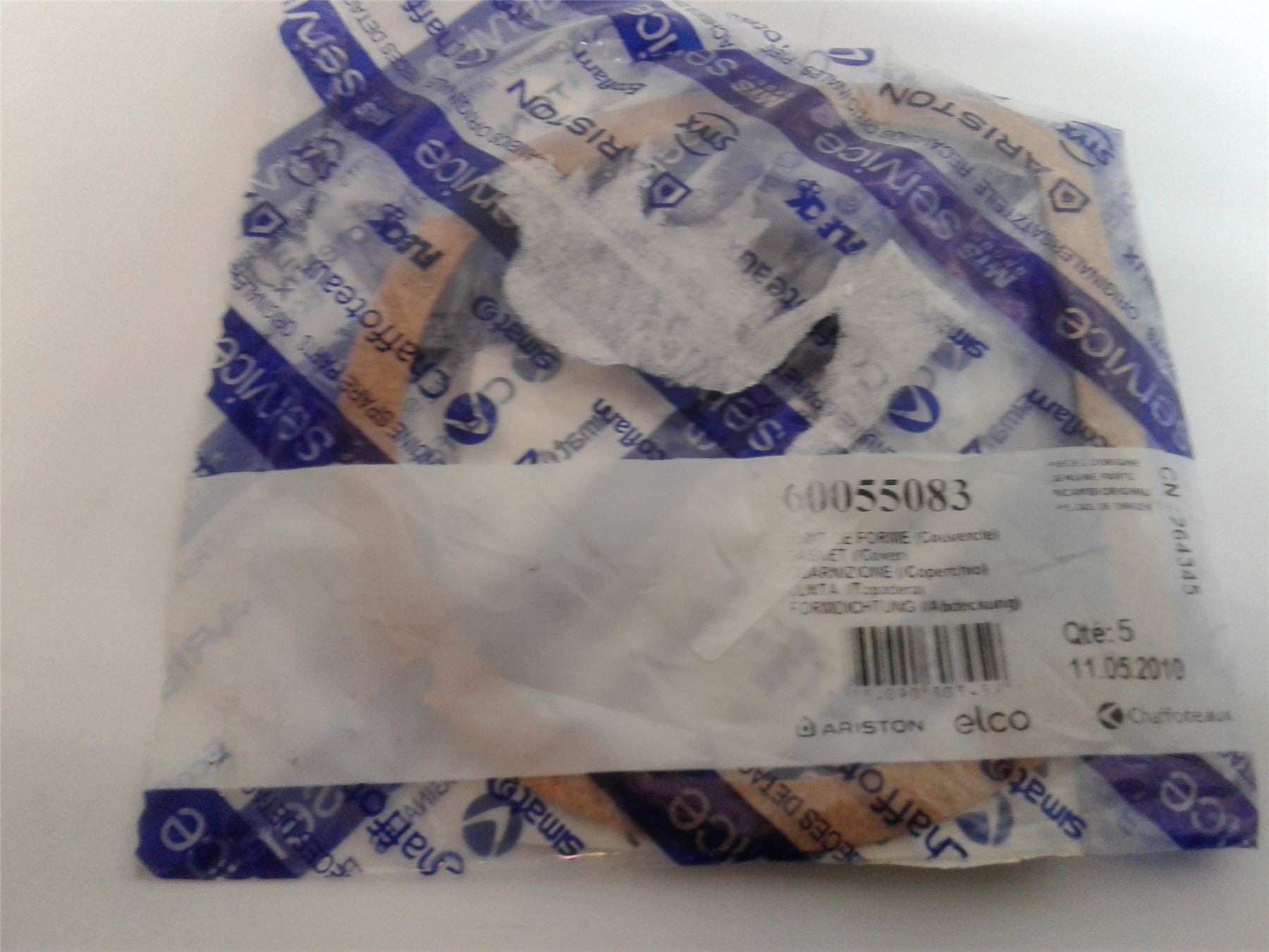 NEW CHAFFOTEAUX 60055083 GASKET (/COVER)