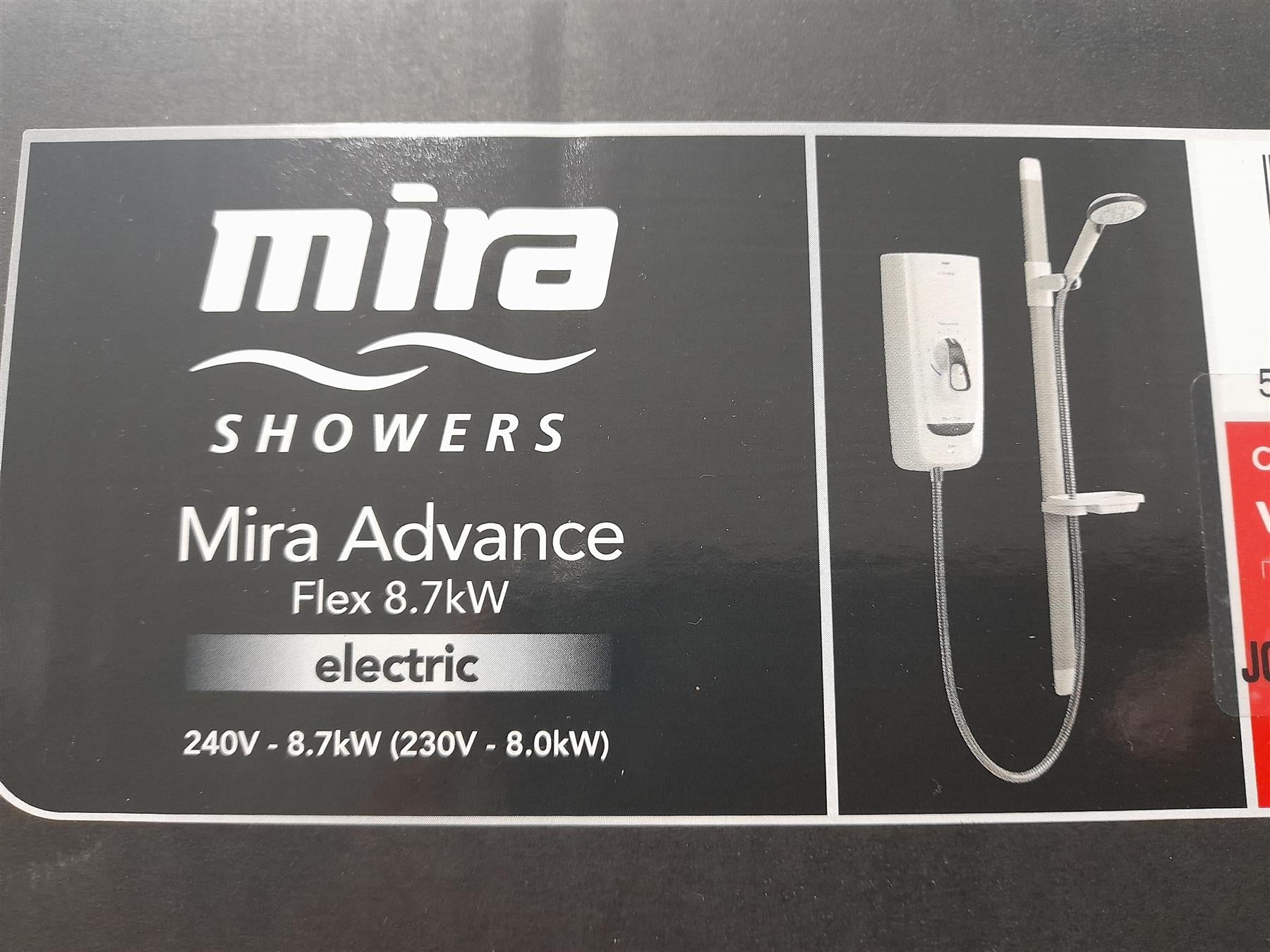 Mira 1.1785.003 Advance Flex 8.7 kW Thermostatic Electric Shower White/Chrome