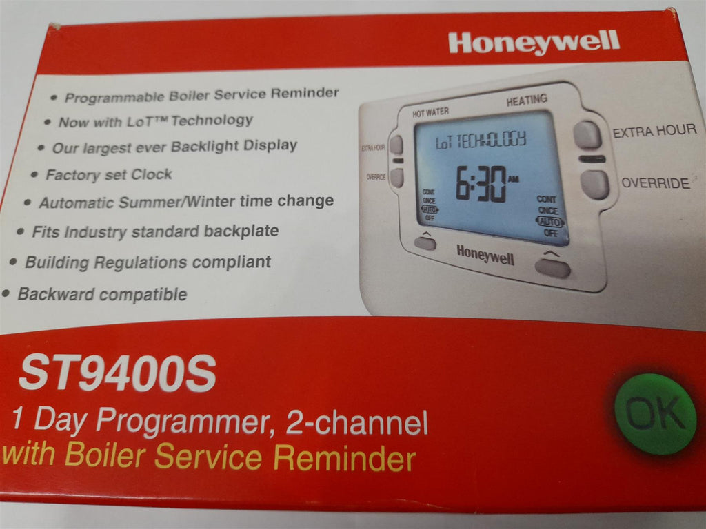 Honeywell ST9400S ST9400S1001 1 Day Digital Programmer, 2 Channel