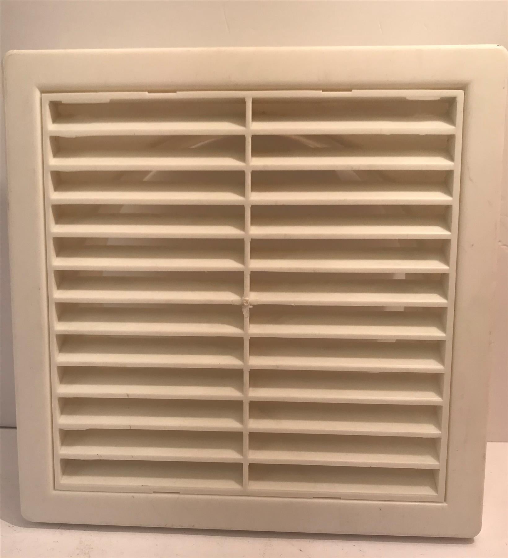 White Air Vent Duct Grille 125mm, Fan Outlet
