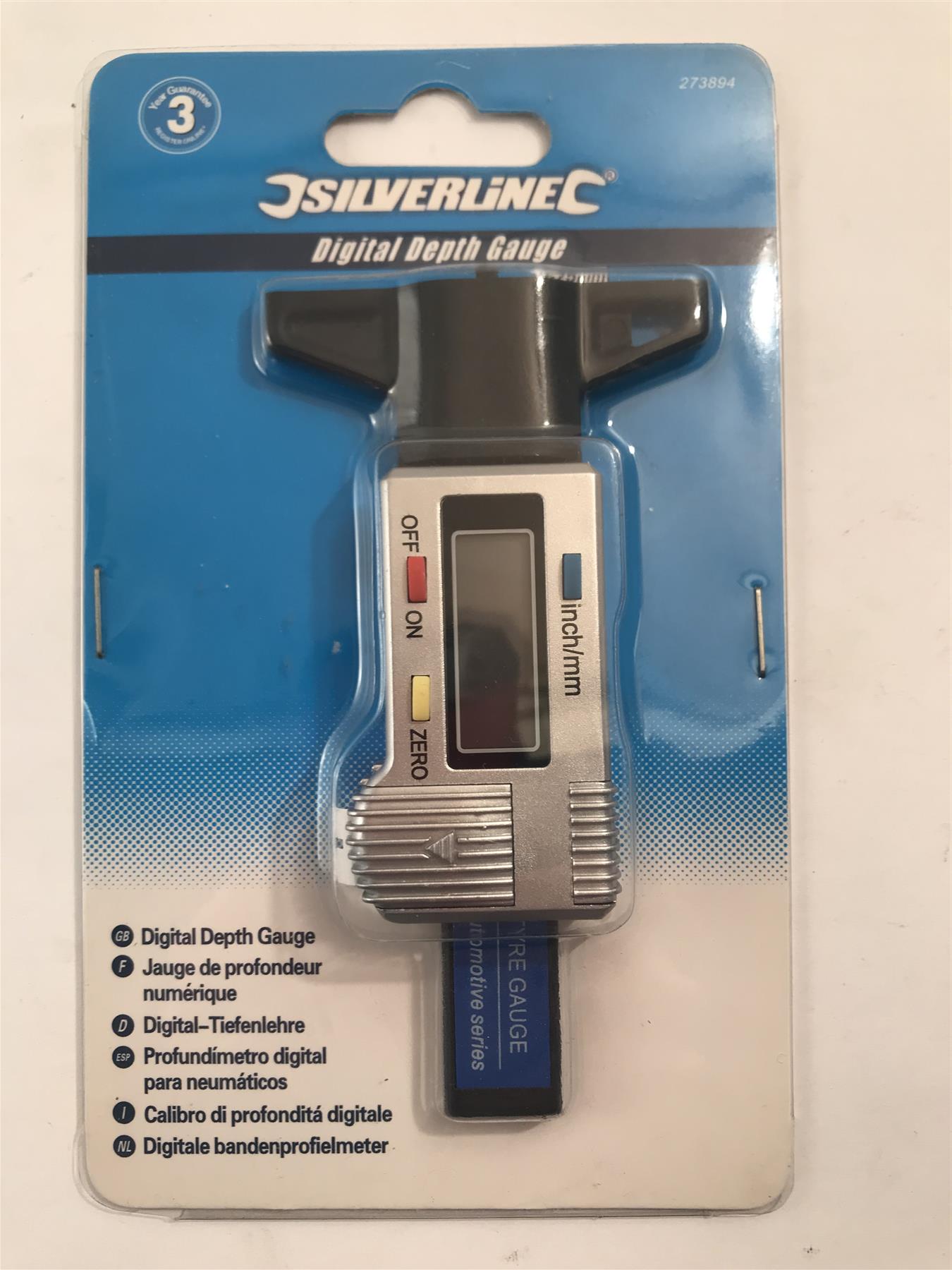Silverline Digital Depth Gauge 0-25mm  273894