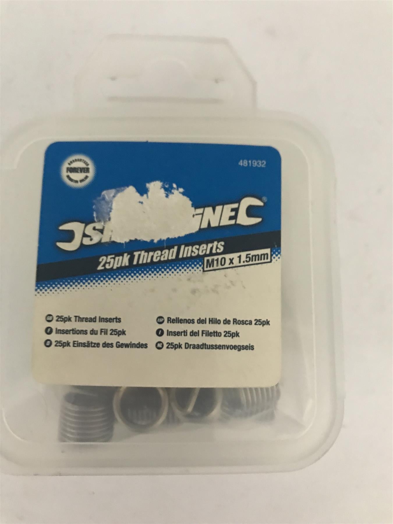 Silverline Thread Inserts M10 x 1.5mm (25 Pack)  481932