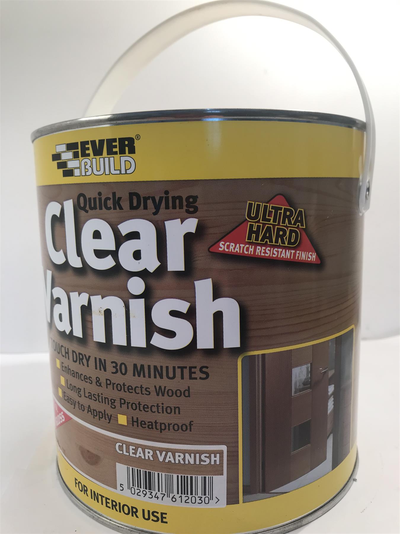 EVERBUILD QUICK DRYING CLEAR GLOSS VARNISH 2.5 LITRE