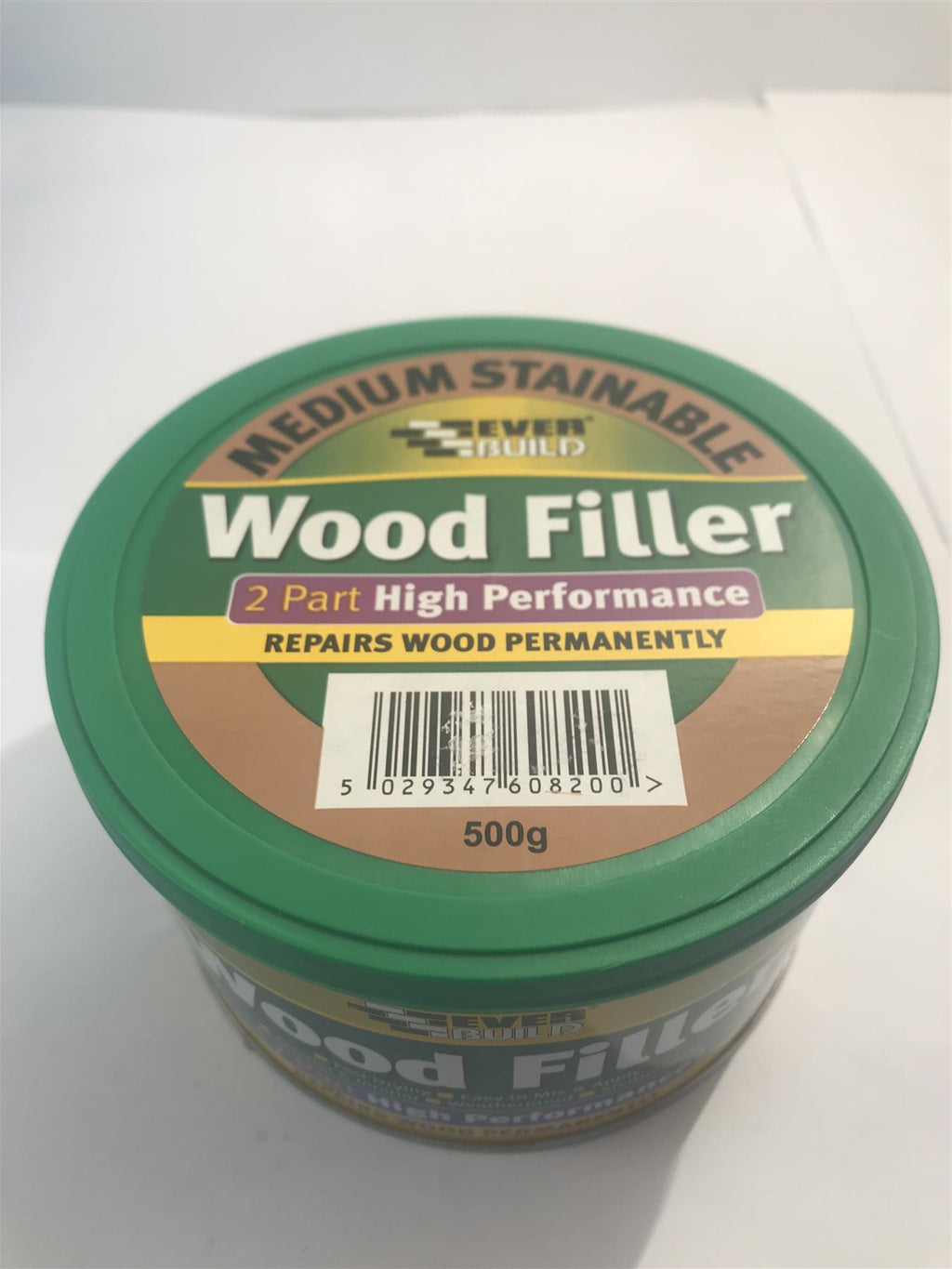 Everbuild 2 Part High Performance Wood Filler, Medium Stainable 500g