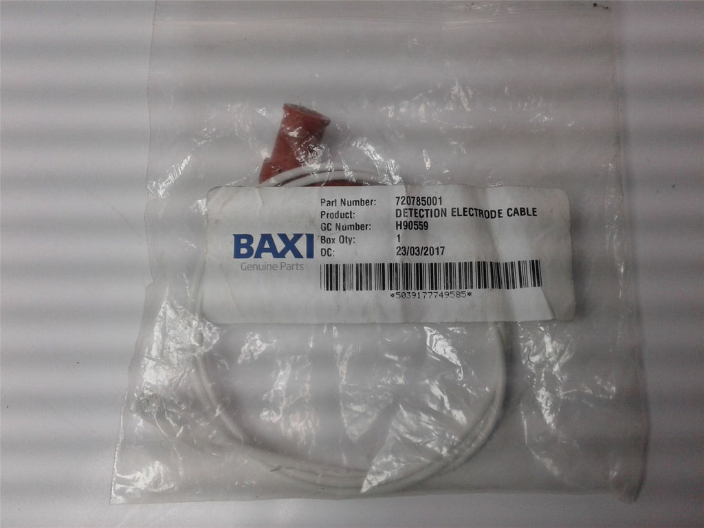 NEW BAXI DUOTEC 2 COMBI 24 28 33 40 GA DETECTION ELECTRODE LEAD 720785001