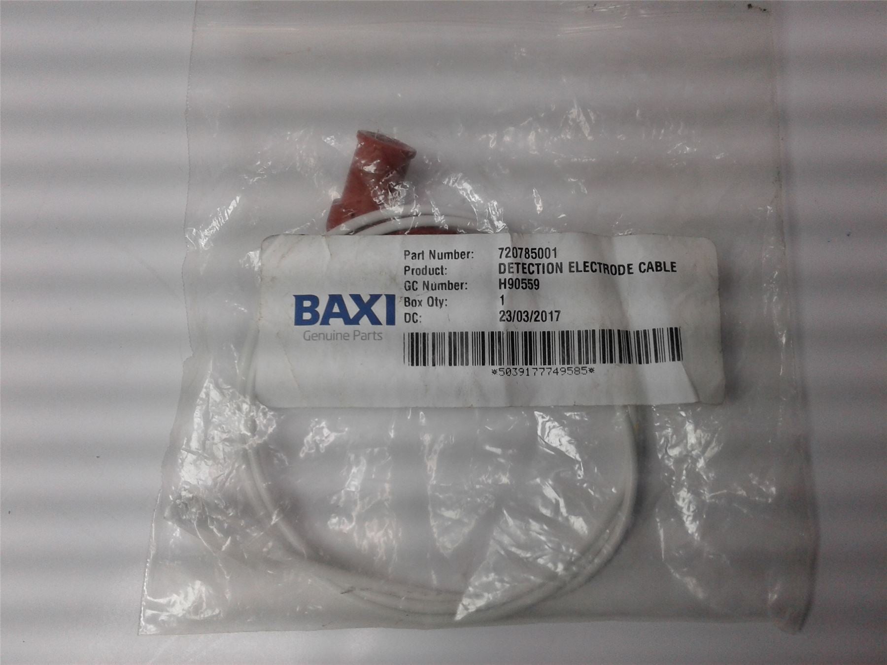 NEW BAXI DUOTEC 2 COMBI 24 28 33 40 GA DETECTION ELECTRODE LEAD 720785001