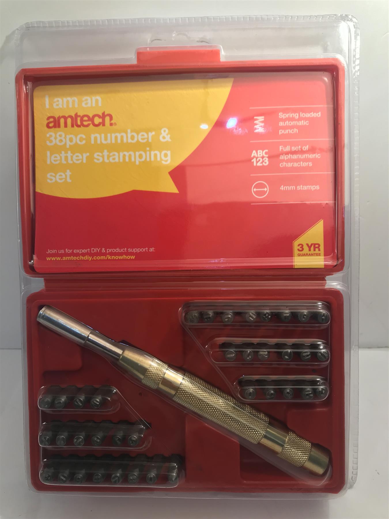 38pc Automatic Number & Letter Stamping Set  H0450