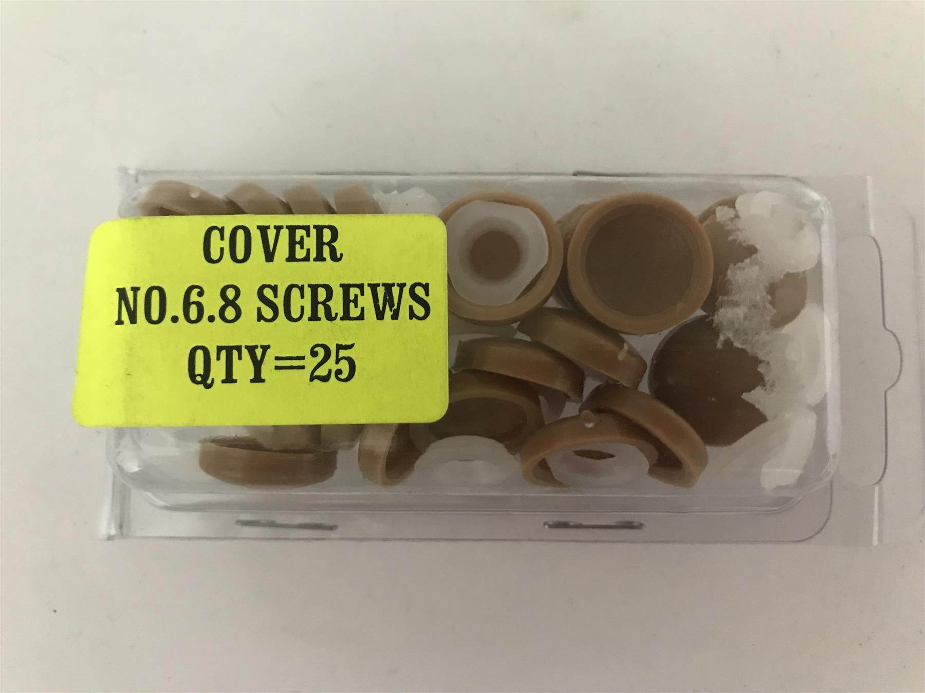 Rustic Brown Screw Cover Caps Fits No. 6 - 8 Screws (Pk 25)