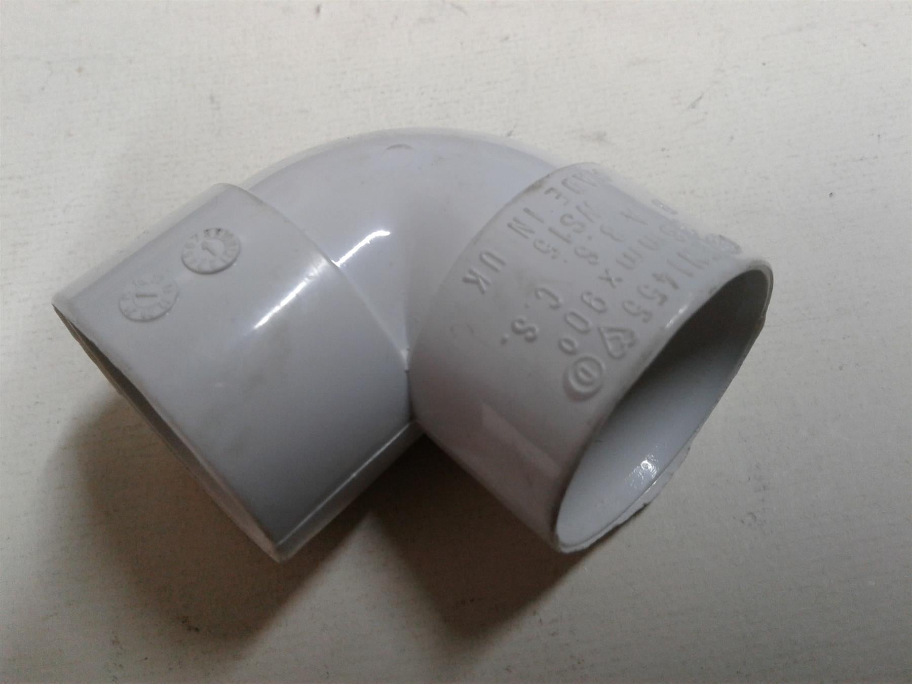 NEW POLYPIPE 36MM KNUCKEL BEND 90° PIPE JOIN WHITE (EACH) WS15