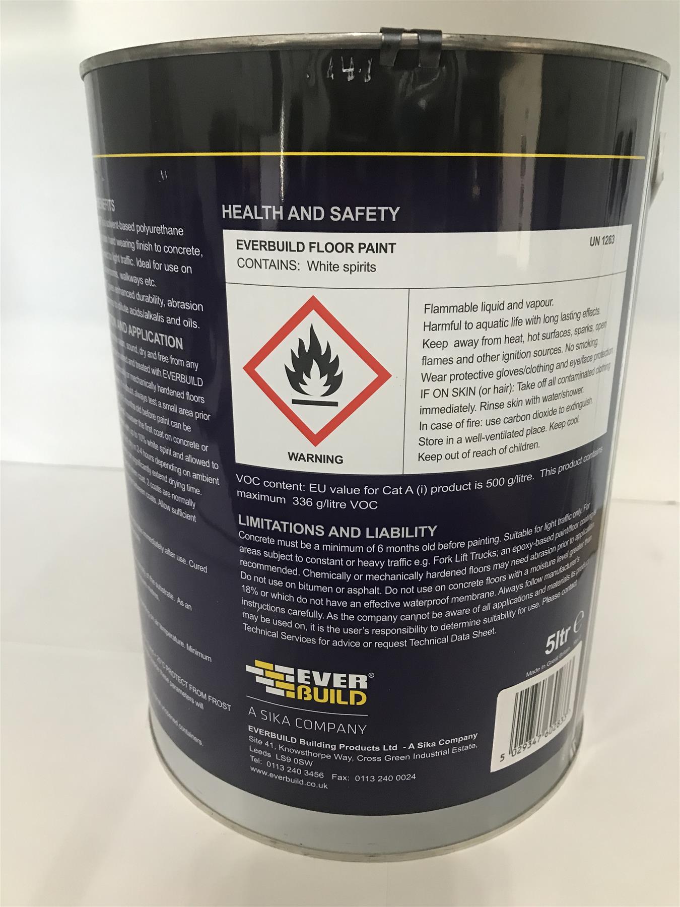 Everbuild Floor Paint Matt Red 5 Litre