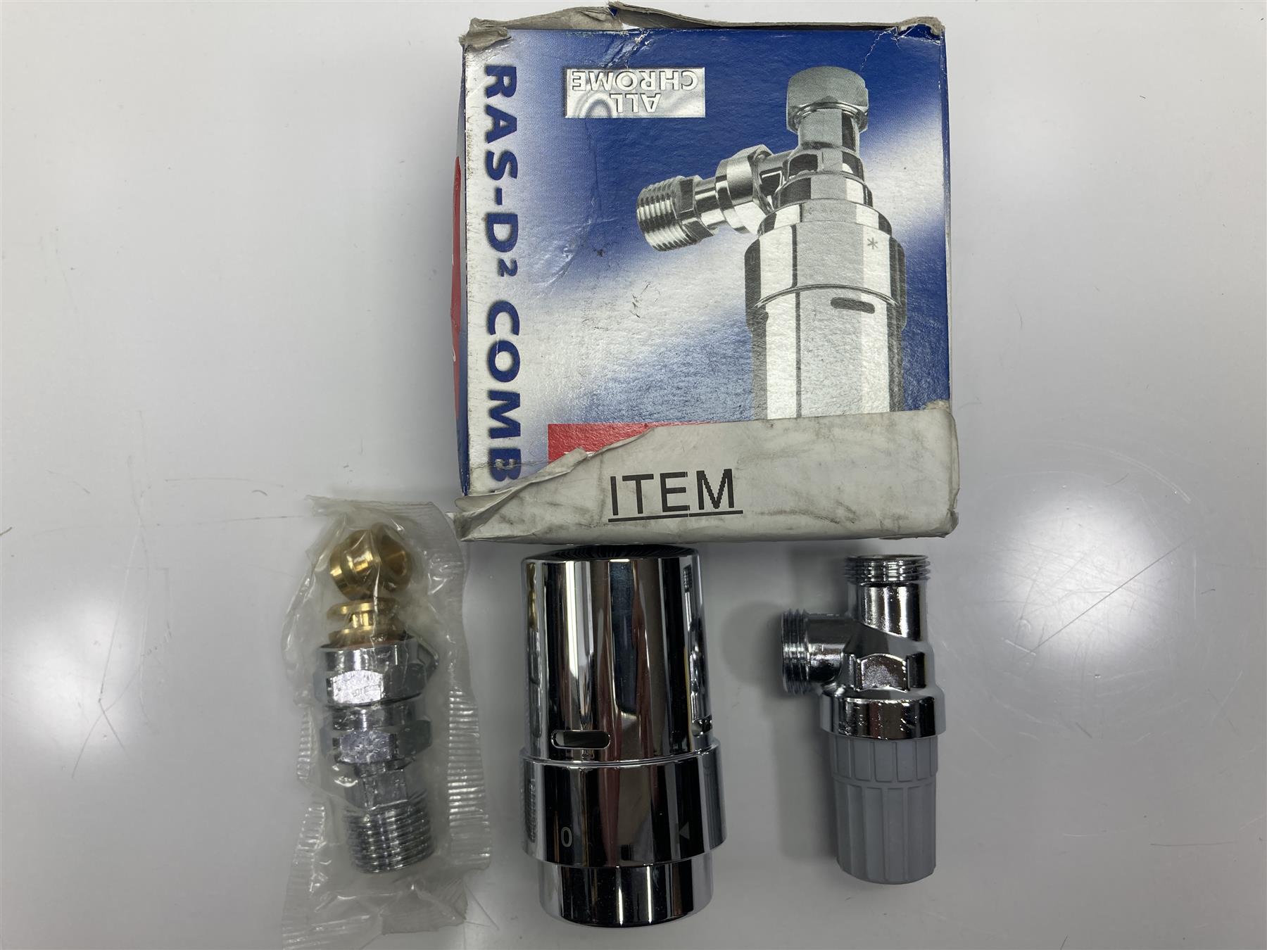 Danfoss 013G6012 Combi Sensor, Chrome Angled, 8/10/15mm /valve