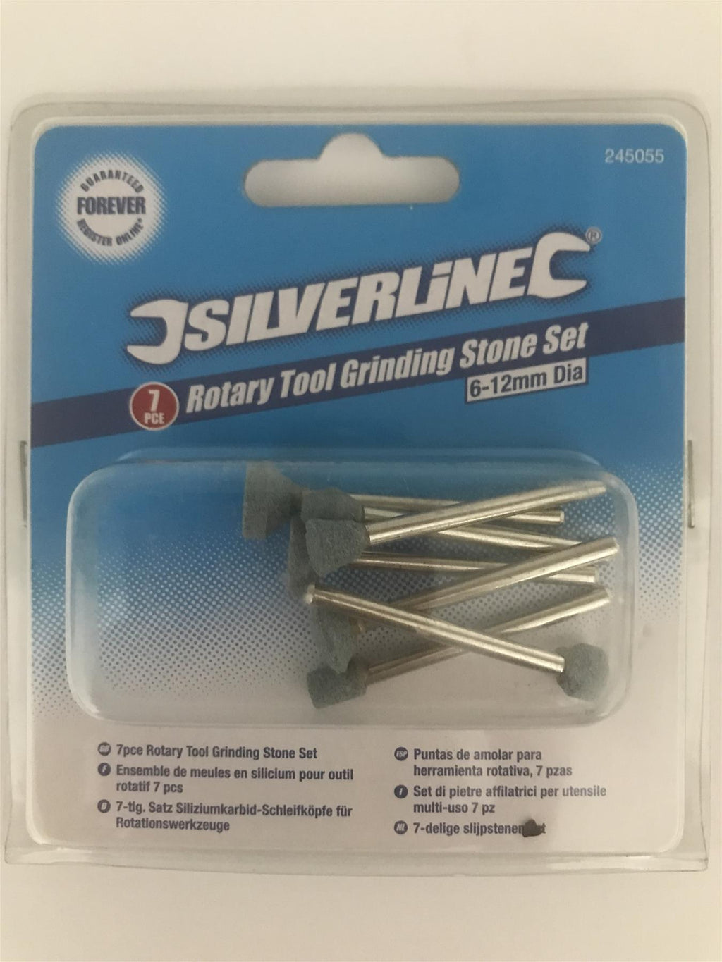 Silverline 7pc Rotary Tool Grinding Stone Set 6-12mm Dia   3245055