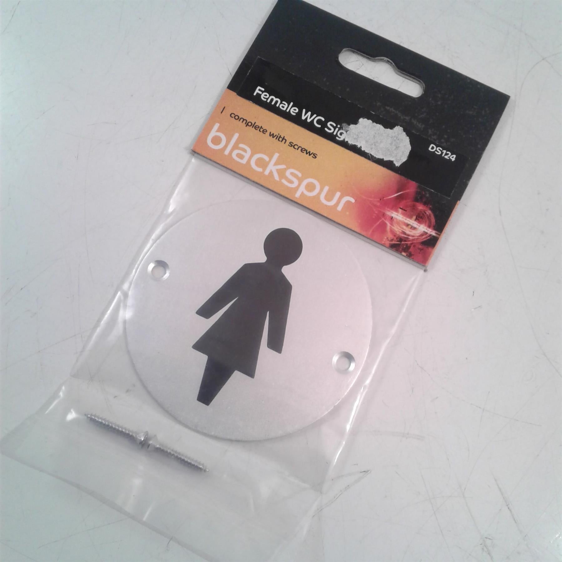 Blackspur BB-DS124 Female WC Sign with screws